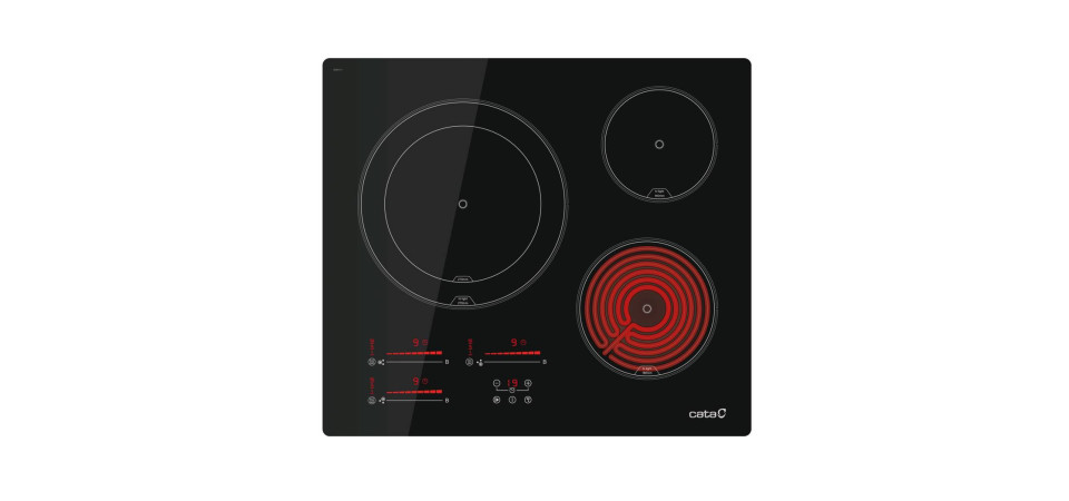 Cata CATA - Beépíthető főzőlap kerámia TDM-6003 BK fekete Beépíthető gáz főzőlap