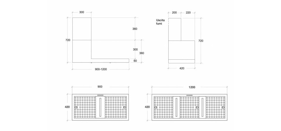 Kdesign KDESIGN - Páraelszívó K105-120 T600 fekete Kürtős páraelszívó