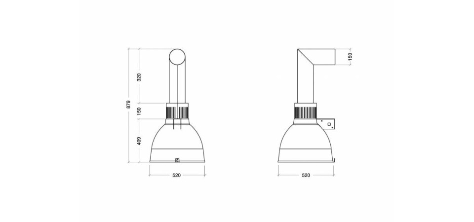 Kdesign KDESIGN - Páraelszívó K124-W T600 titanium Kürtős páraelszívó