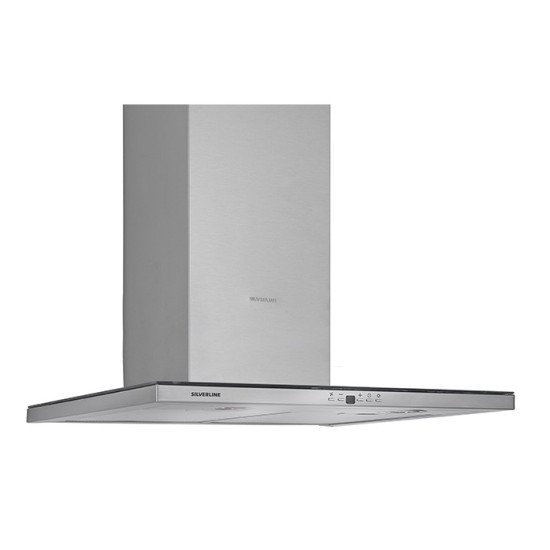 Silverline SILVERLINE 3122 SLIMpáraeelszívó,60cm,inox/fekete üveg 3122.6.110.02 Kürtős páraelszívó