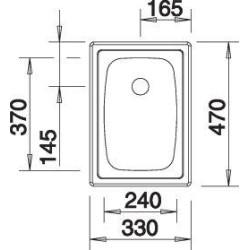 Blanco TOP EE 3X4 mosogatótálca (202385 mos+222458 lef) 501067K Rozsdamentes acél mosogatótálca