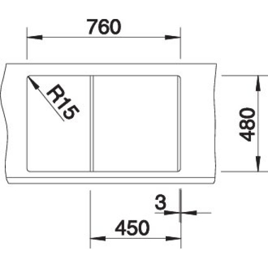 Blanco METRA 45 S alumetál exc. 513027 Gránit mosogatótálca