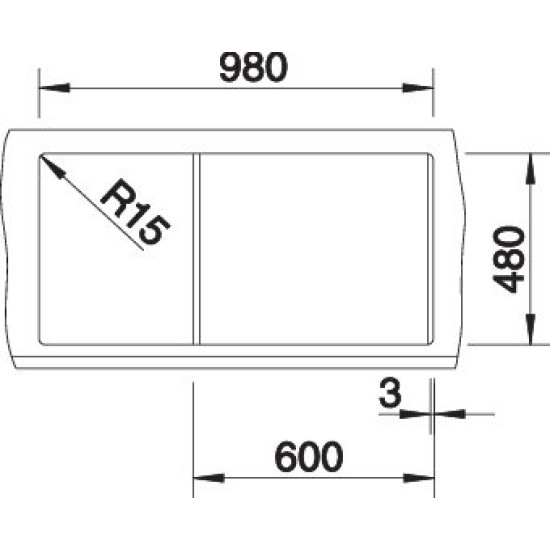 Blanco METRA 6 S alumetál rm.tart., exc. 513045 Gránit mosogatótálca