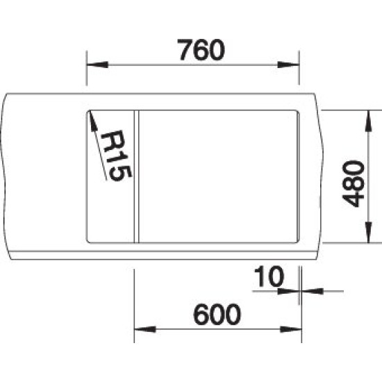 Blanco METRA 6 S COMPACT antracit exc. 513473 Gránit mosogatótálca