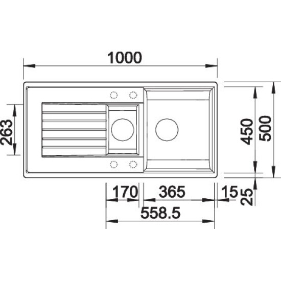 Blanco ZIA 6 S antracit exc. 514740 Gránit mosogatótálca