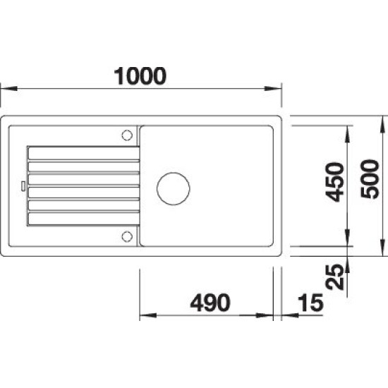 Blanco ZIA XL 6 S antracit excenterrel 517558 Gránit mosogatótálca