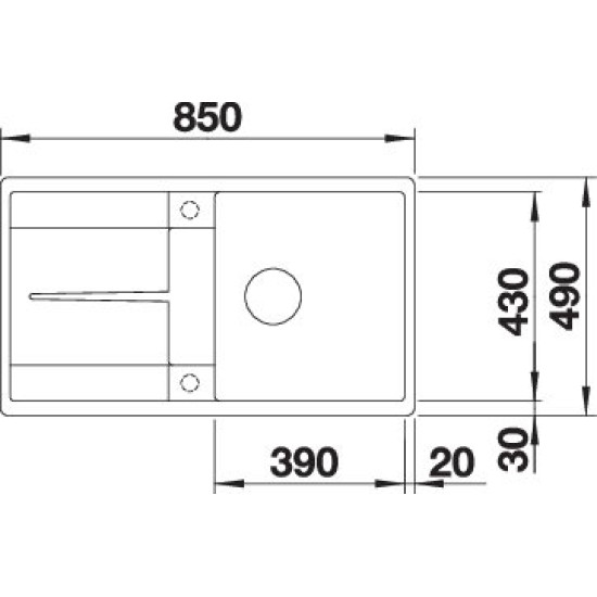 Blanco METRA 5S-F antracit exc., SZINTBE ÉPÍTÉS 519097 Gránit mosogatótálca