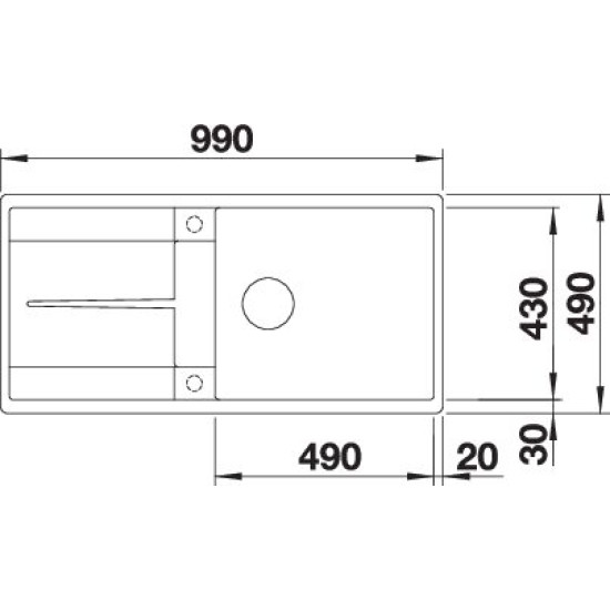 Blanco METRA XL 6S-F alumetál exc. 519151 Gránit mosogatótálca