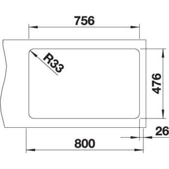 Blanco LANTOS 8-IF Compact 3,5 exc.n. 520434 Rozsdamentes acél mosogatótálca