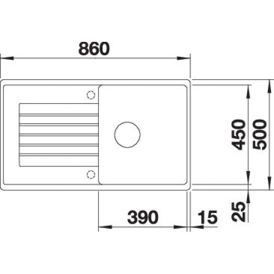 Blanco ZIA 5 S antracit exc. 520502 Gránit mosogatótálca