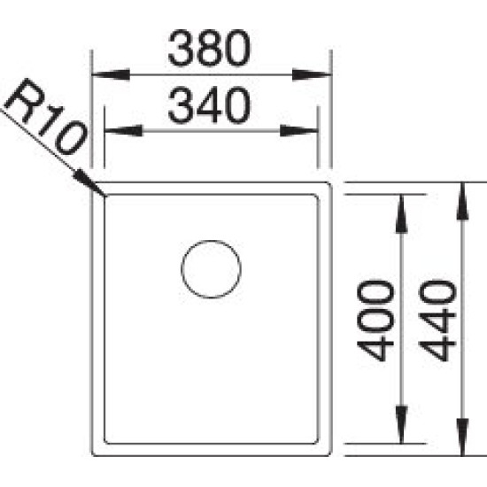 Blanco CLARON 340-IF InFino 521570 Rozsdamentes acél mosogatótálca