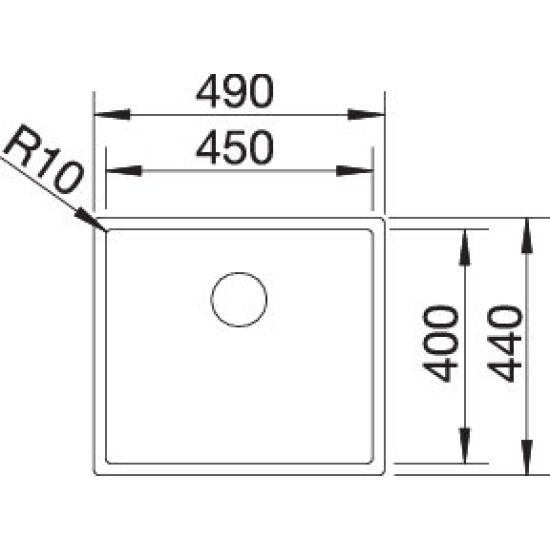 Blanco CLARON 450-IF InFino 521574 Rozsdamentes acél mosogatótálca