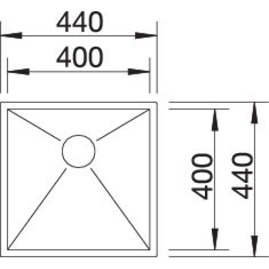 Blanco ZEROX 400-IF InFino 521584 Rozsdamentes acél mosogatótálca