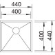 Blanco ZEROX 400-IF InFino 521584 Rozsdamentes acél mosogatótálca