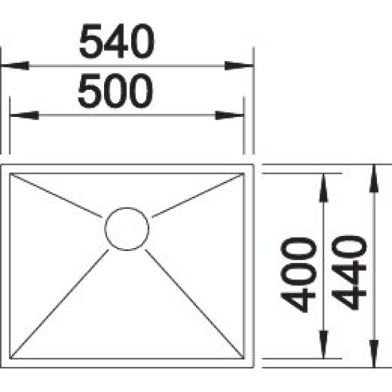 Blanco ZEROX 500-IF InFino 521588 Rozsdamentes acél mosogatótálca