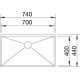 Blanco ZEROX 700-IF InFino 521592 Rozsdamentes acél mosogatótálca