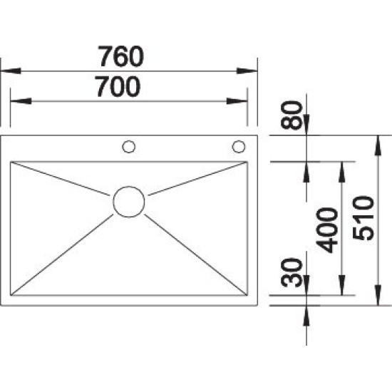 Blanco ZEROX 700-IF/A InFino 521631 Rozsdamentes acél mosogatótálca