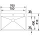 Blanco ZEROX 700-IF/A InFino 521631 Rozsdamentes acél mosogatótálca