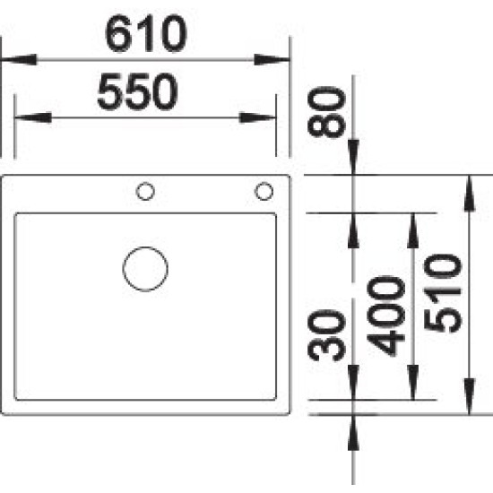 Blanco CLARON 550 -IF/A InFino 521639 Rozsdamentes acél mosogatótálca