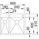 Blanco ZEROX 340/180-IF/A InFino 521642 Rozsdamentes acél mosogatótálca