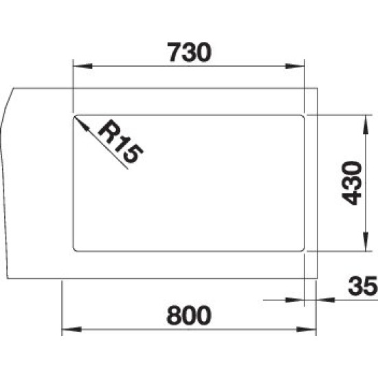 Blanco ZEROX 700-IF DURINOX 523099 Rozsdamentes acél mosogatótálca