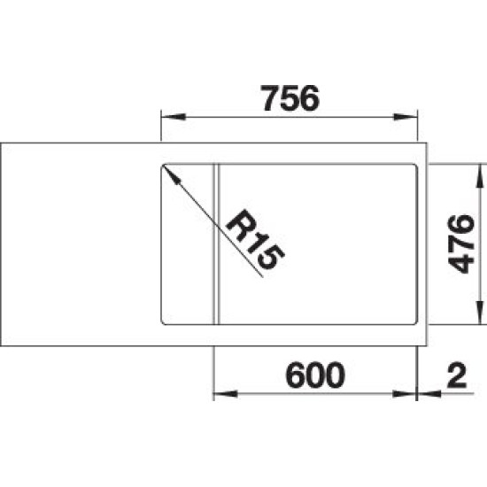 Blanco LANTOS XL 6S-IF Compact exc. 523140 Rozsdamentes acél mosogatótálca