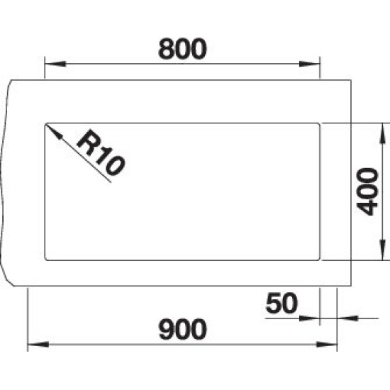 Blanco SUBLINE 800-U antracit exc.n. 523141 Gránit mosogatótálca