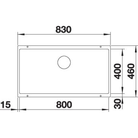 Blanco SUBLINE 800-U kávé exc.n. 523150 Gránit mosogatótálca