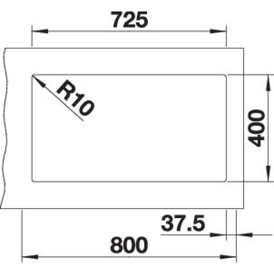 Blanco SUBLINE 430/270-U antracit excenter.nélkül 523151 Gránit mosogatótálca