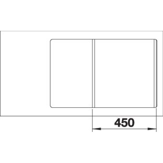 Blanco AXIA III 45S-F palaszürke fa t 523194 Gránit mosogatótálca