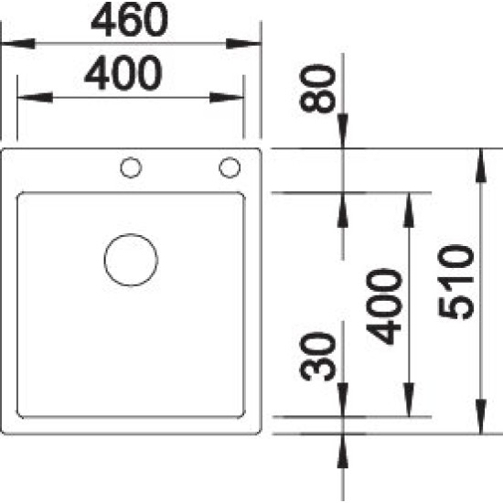 Blanco CLARON 400-IF/A DX 523392 Rozsdamentes acél mosogatótálca