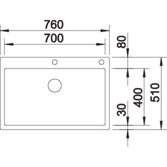 Blanco CLARON 700-IF/A DX 523394 Rozsdamentes acél mosogatótálca