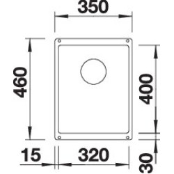 Blanco SUBLINE 320-U palaszürke exc.n. 523407 Gránit mosogatótálca