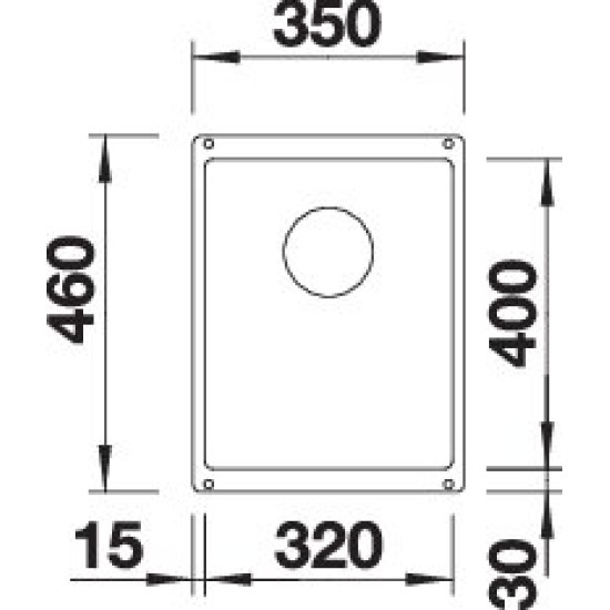 Blanco SUBLINE 320-U alumetál exc.n. 523408 Gránit mosogatótálca