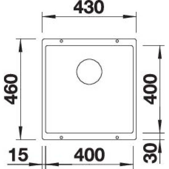 Blanco SUBLINE 400-U antracit exc.n. 523422 Gránit mosogatótálca