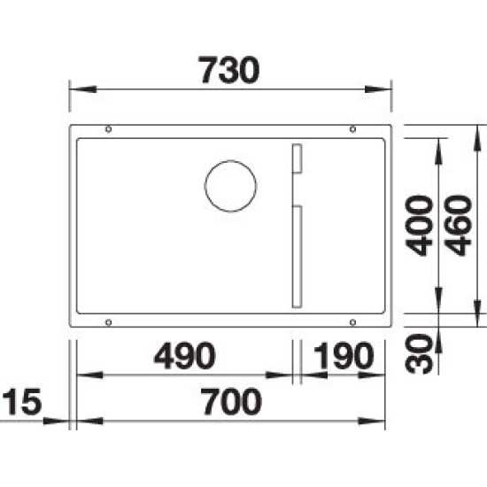 Blanco SUBLINE 700-U Level palaszür. t 523453 Gránit mosogatótálca