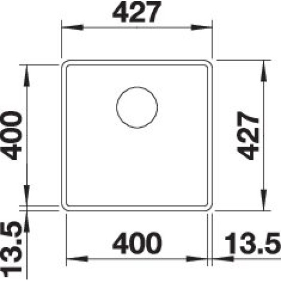 Blanco SUBLINE 400-F antracit exc.n., SZINTBE ÉPÍTÉS 523475 Gránit mosogatótálca