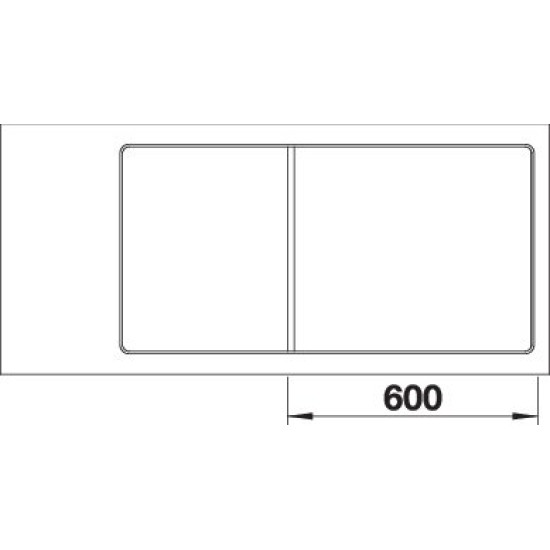 Blanco AXIA III 6S-F jobb antr. üv. t., SZINTBE ÉPÍTÉS 523489 Gránit mosogatótálca