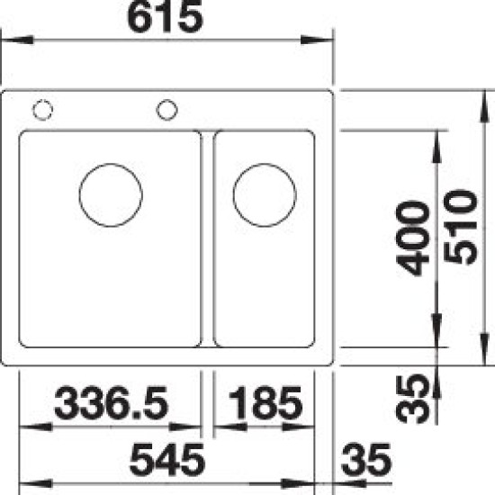 Blanco PLEON 6 Split kávé t.n.,exc. 523705 Gránit mosogatótálca