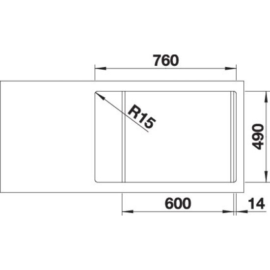 Blanco ZENAR XL 6S C jobb alumet. fa t 523766 Gránit mosogatótálca