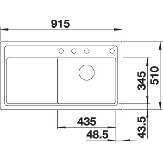 Blanco ZENAR 5S jobb palaszürke fa t. 523899 Gránit mosogatótálca