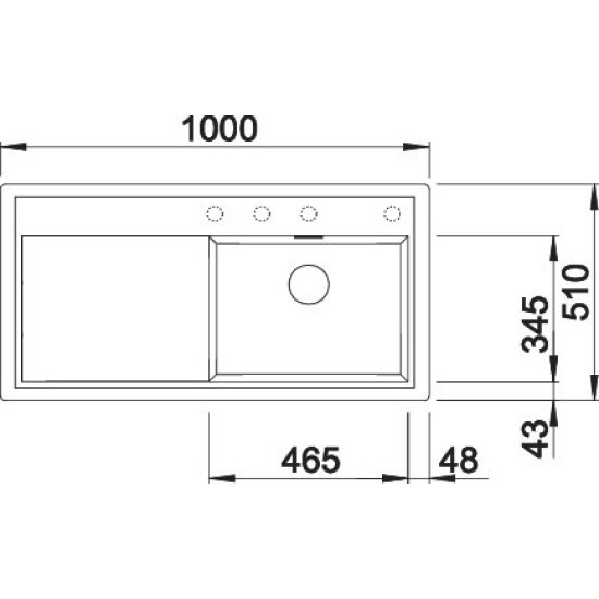 Blanco ZENAR XL 6S jobb palaszür. fa t 523955 Gránit mosogatótálca