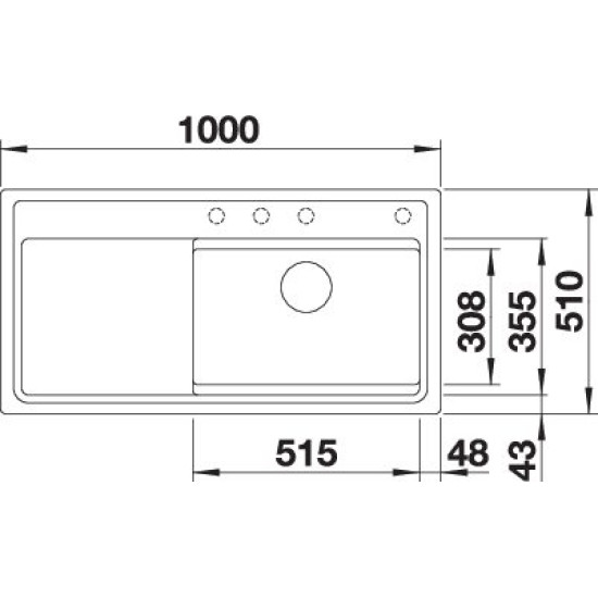 Blanco ZENAR XL 6S DGP antracit fa t. 524052 Gránit mosogatótálca