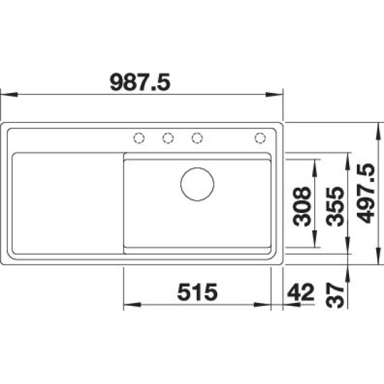 Blanco ZENAR XL 6S-F DGP palaszürke fa 524083 Gránit mosogatótálca