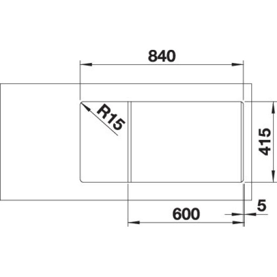 Blanco FAVUM XL 6 S alumetál exc.nélkül 524234 Gránit mosogatótálca