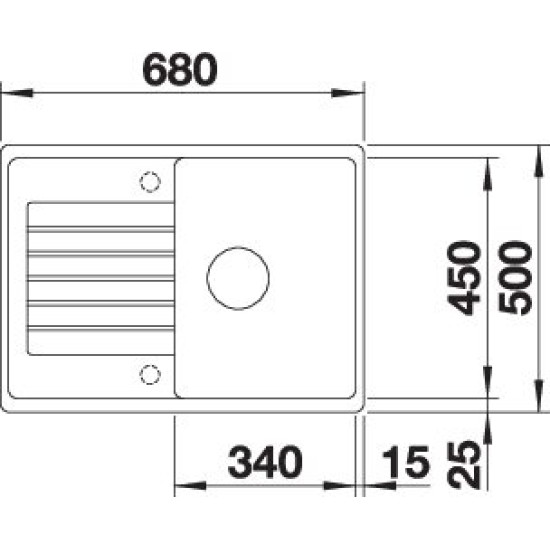 Blanco ZIA 45 S Compact antracit exc. 524711 Gránit mosogatótálca