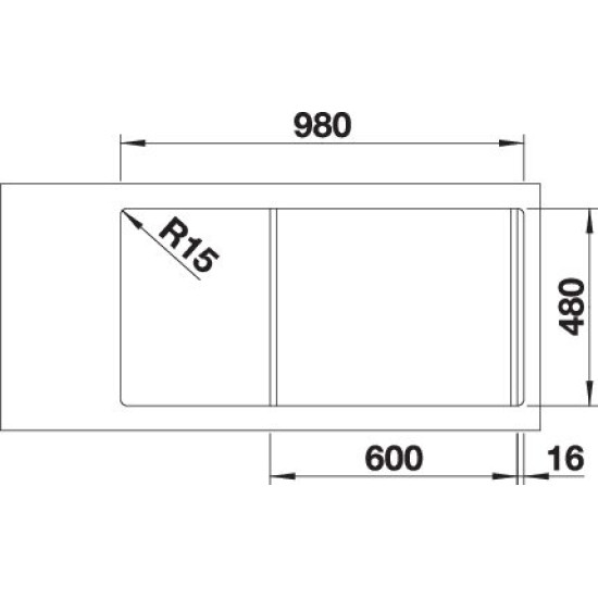 Blanco FARON XL 6S antracit exc. 524783 Gránit mosogatótálca