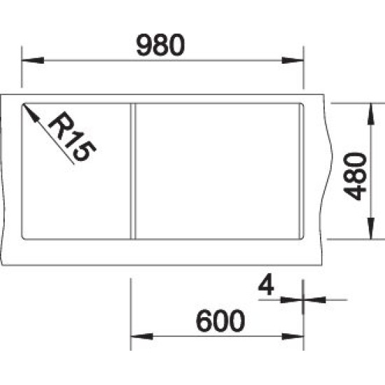 Blanco LEXA 6S antracit exc. 524930 Gránit mosogatótálca