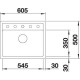 Blanco DALAGO 6-F fekete mosogatótálca, excenterrel, SZINTBE ÉPÍTÉS 525875 Gránit mosogatótálca
