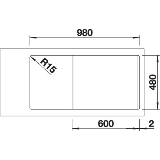 Blanco SONA XL 6 S fekete exc.n. 525977 Gránit mosogatótálca